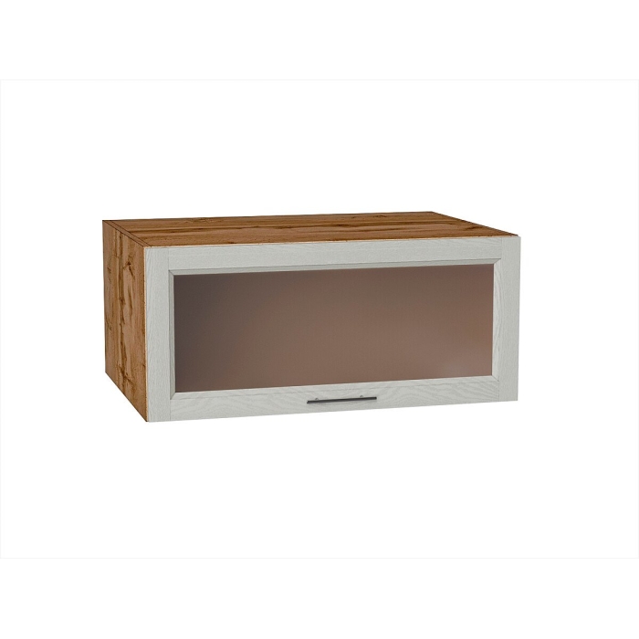 Шкаф верхний горизонтальный остекленный глубокий Сканди