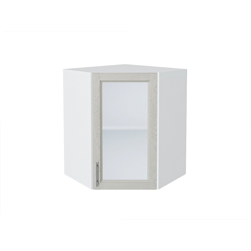 Шкаф верхний угловой остекленный Сканди