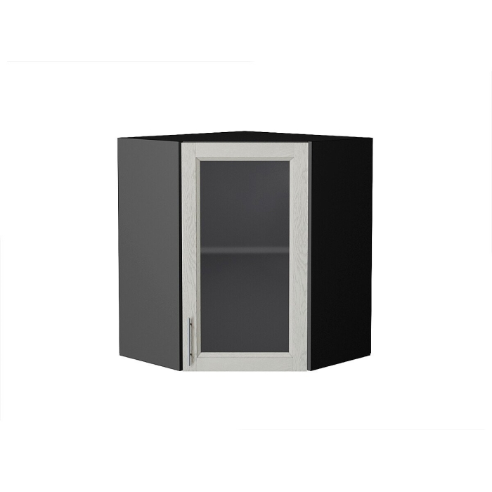 Шкаф верхний угловой остекленный Сканди