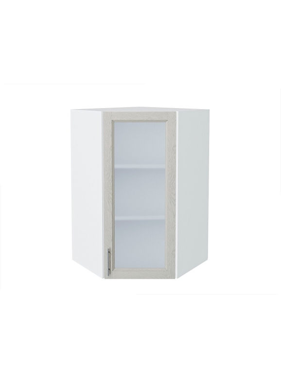 Шкаф верхний угловой остекленный Сканди