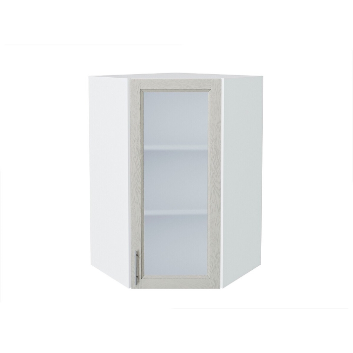 Шкаф верхний угловой остекленный Сканди