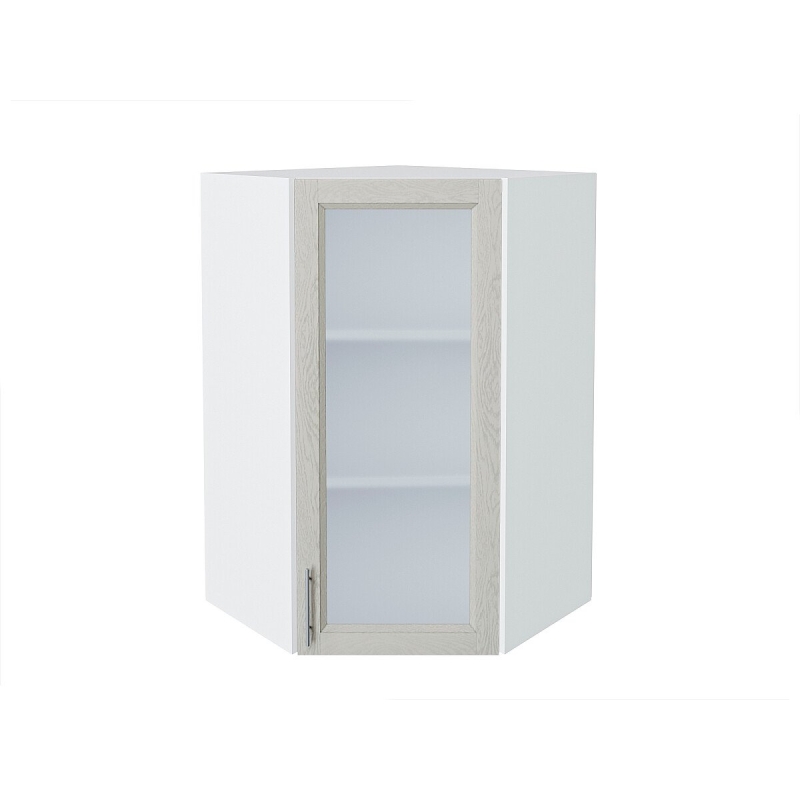 Шкаф верхний угловой остекленный Сканди