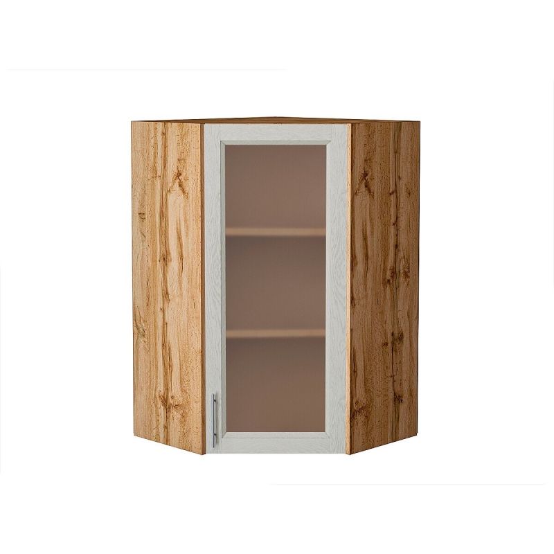 Шкаф верхний угловой остекленный Сканди