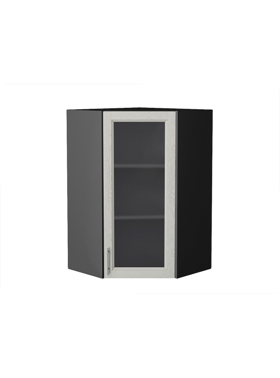 Шкаф верхний угловой остекленный Сканди
