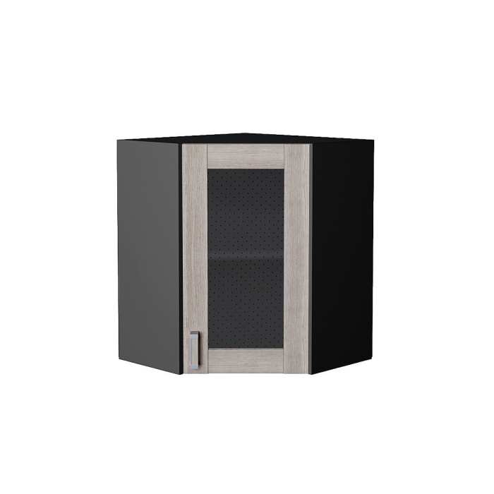 Шкаф верхний угловой остекленный Лофт