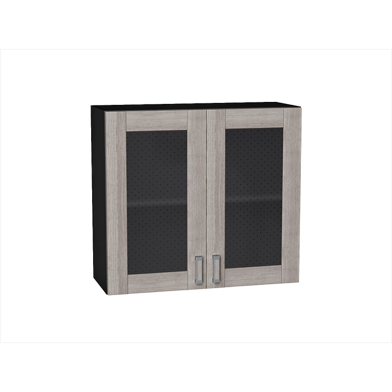 Шкаф верхний с 2-мя остекленными дверцами Лофт