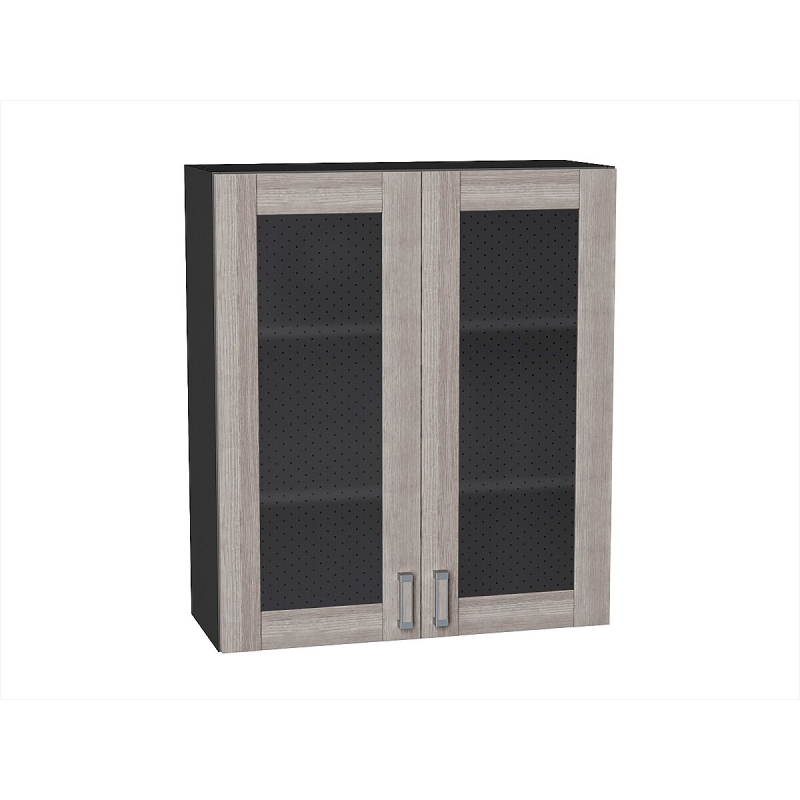 Шкаф верхний с 2-мя остекленными дверцами Лофт