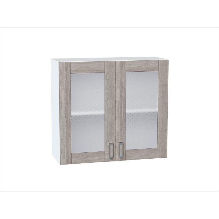 Шкаф верхний с 2-мя остекленными дверцами Лофт