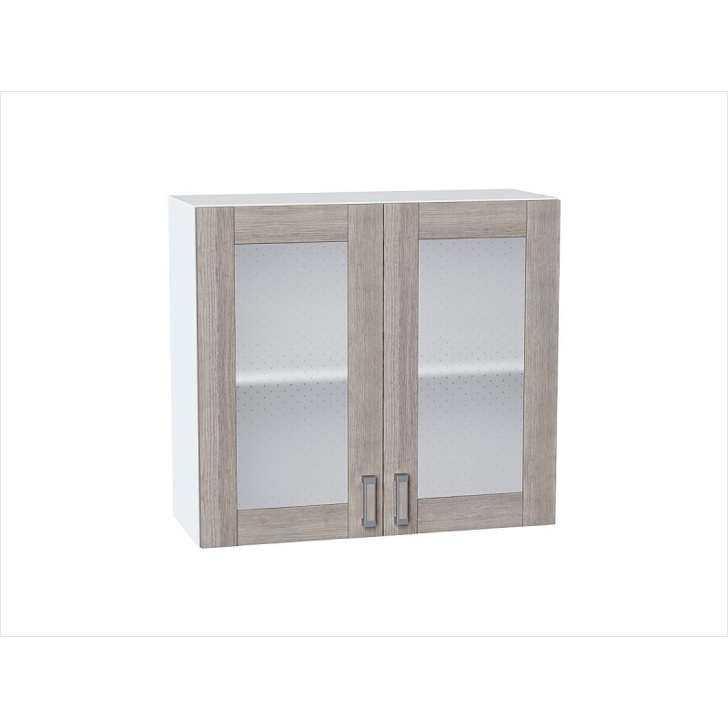 Шкаф верхний с 2-мя остекленными дверцами Лофт