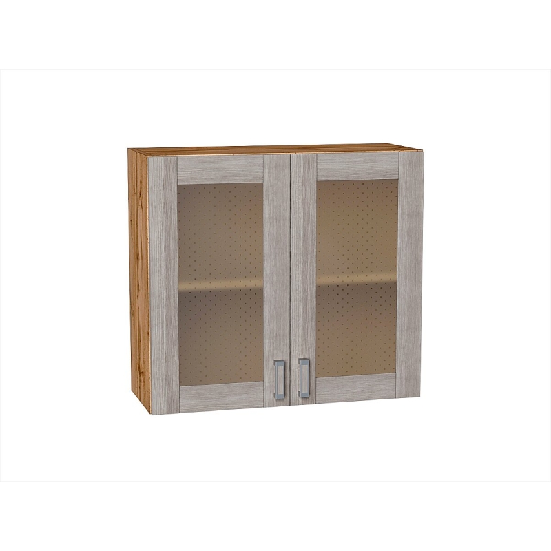 Шкаф верхний с 2-мя остекленными дверцами Лофт