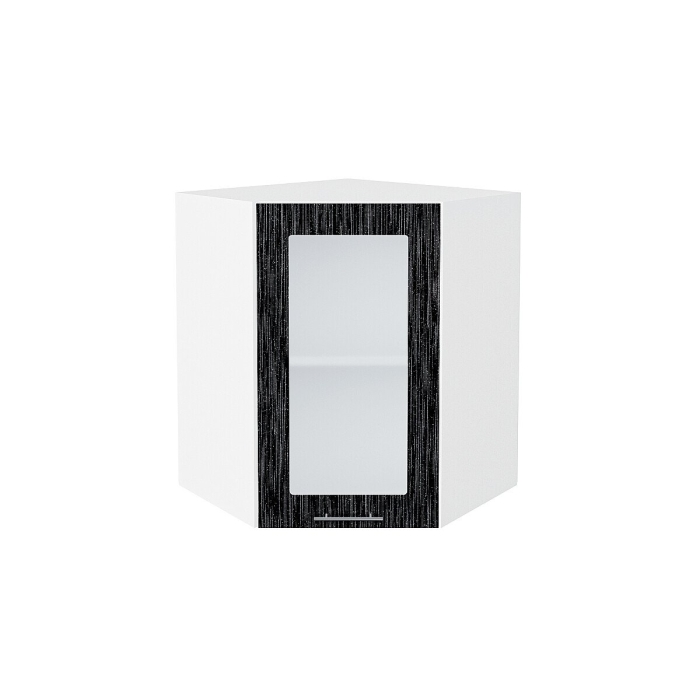 Шкаф верхний угловой остекленный Валерия-М