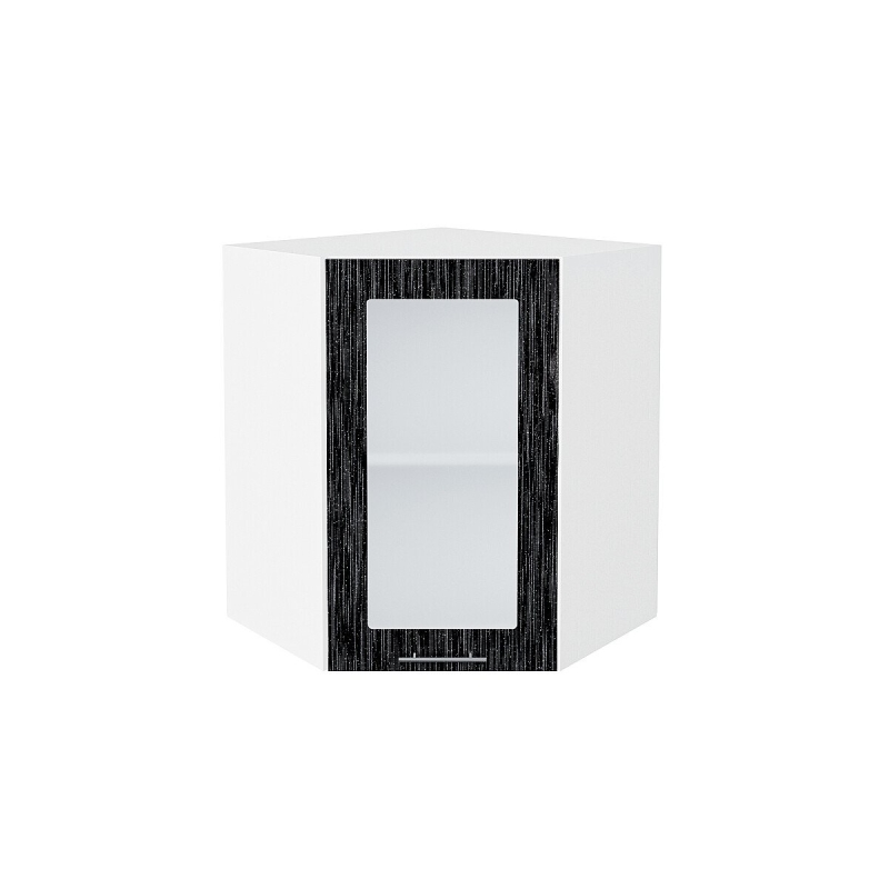 Шкаф верхний угловой остекленный Валерия-М