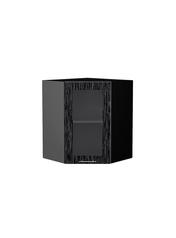 Шкаф верхний угловой остекленный Валерия-М