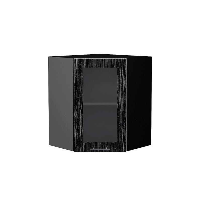 Шкаф верхний угловой остекленный Валерия-М