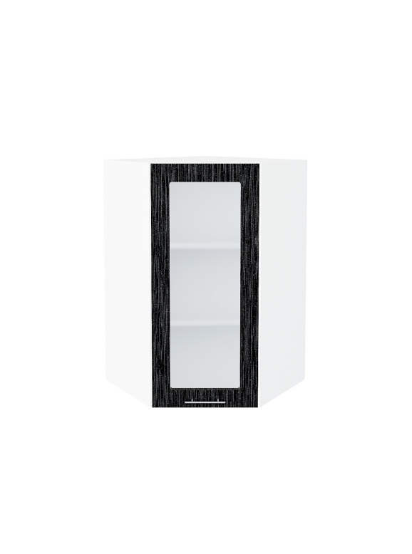 Шкаф верхний угловой остекленный Валерия-М