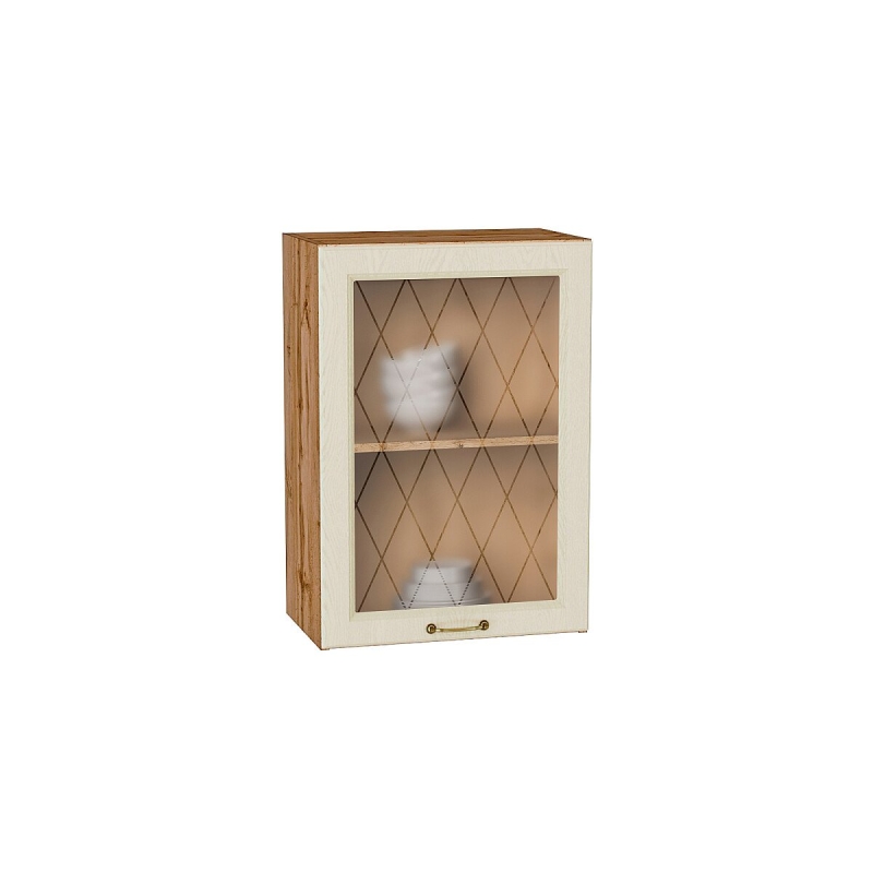 Шкаф верхний с 1-ой остекленной дверцей Ницца