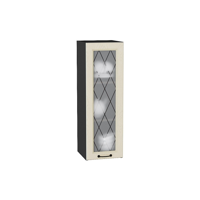 Шкаф верхний с 1-ой остекленной дверцей Ницца