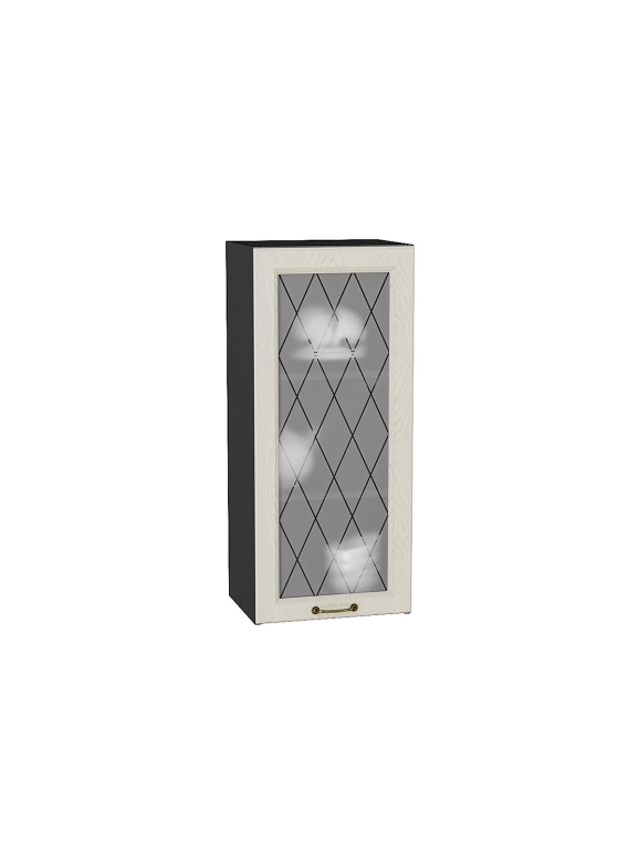 Шкаф верхний с 1-ой остекленной дверцей Ницца