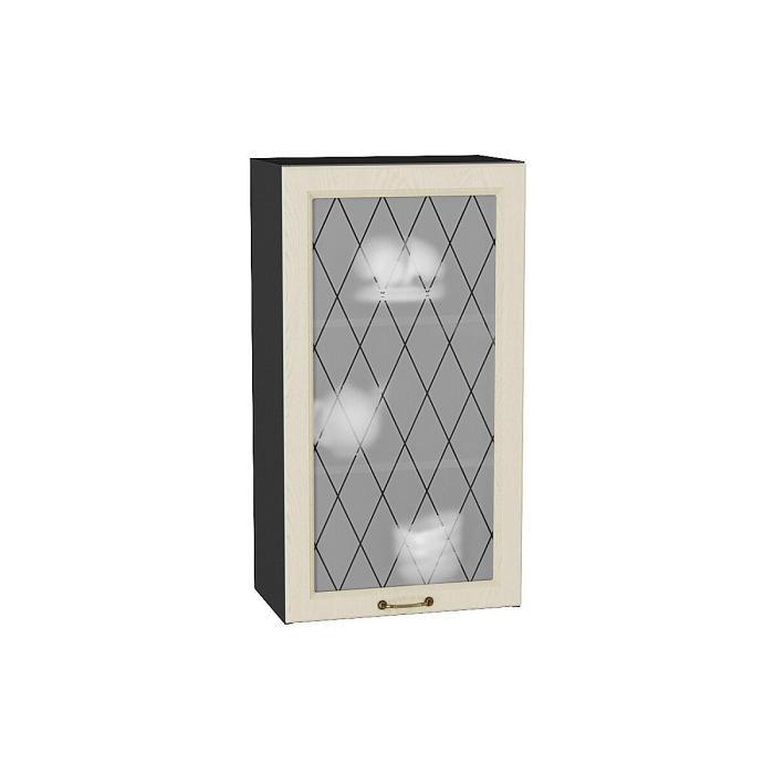 Шкаф верхний с 1-ой остекленной дверцей Ницца