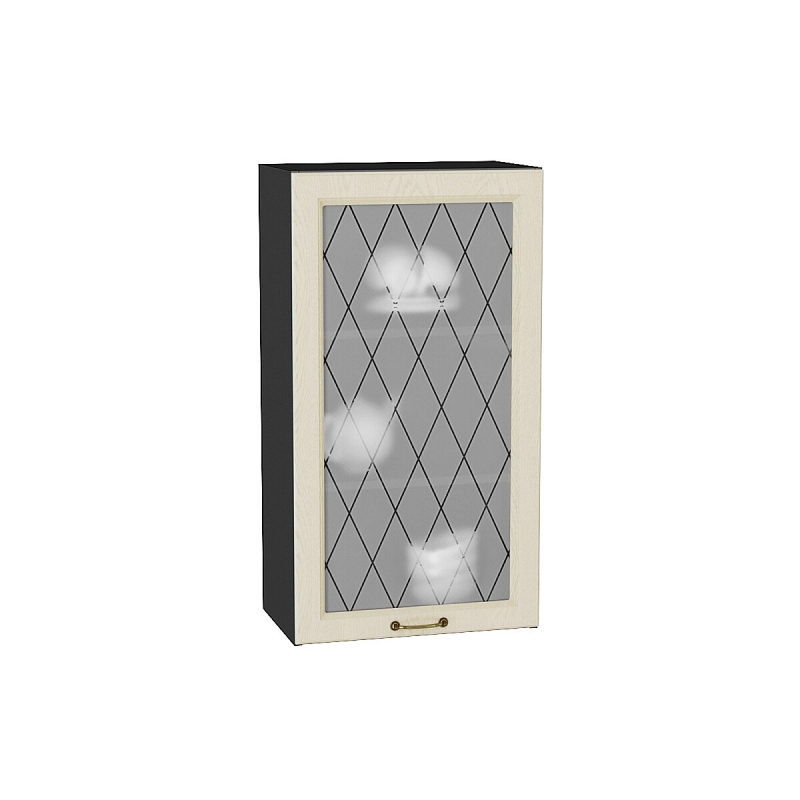 Шкаф верхний с 1-ой остекленной дверцей Ницца