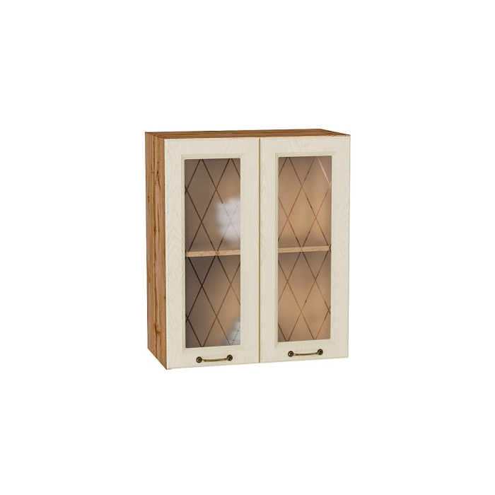 Шкаф верхний с 2-мя остекленными дверцами Ницца