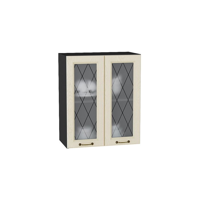 Шкаф верхний с 2-мя остекленными дверцами Ницца