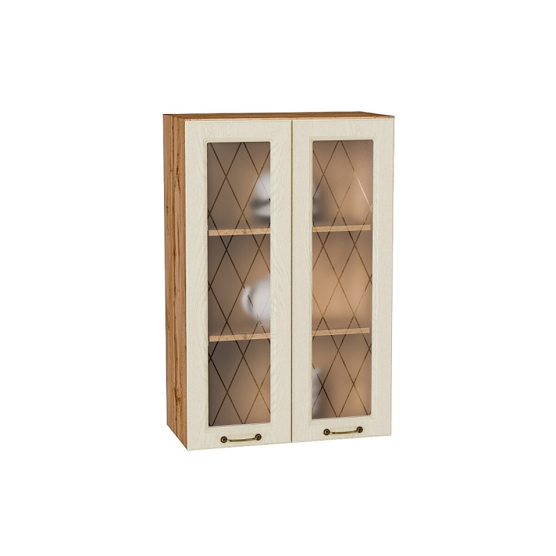 Шкаф верхний с 2-мя остекленными дверцами Ницца