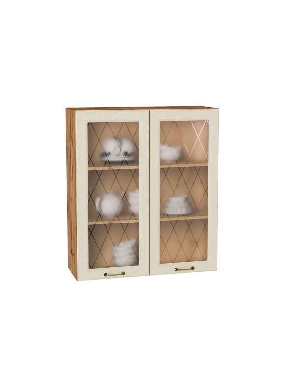 Шкаф верхний с 2-мя остекленными дверцами Ницца
