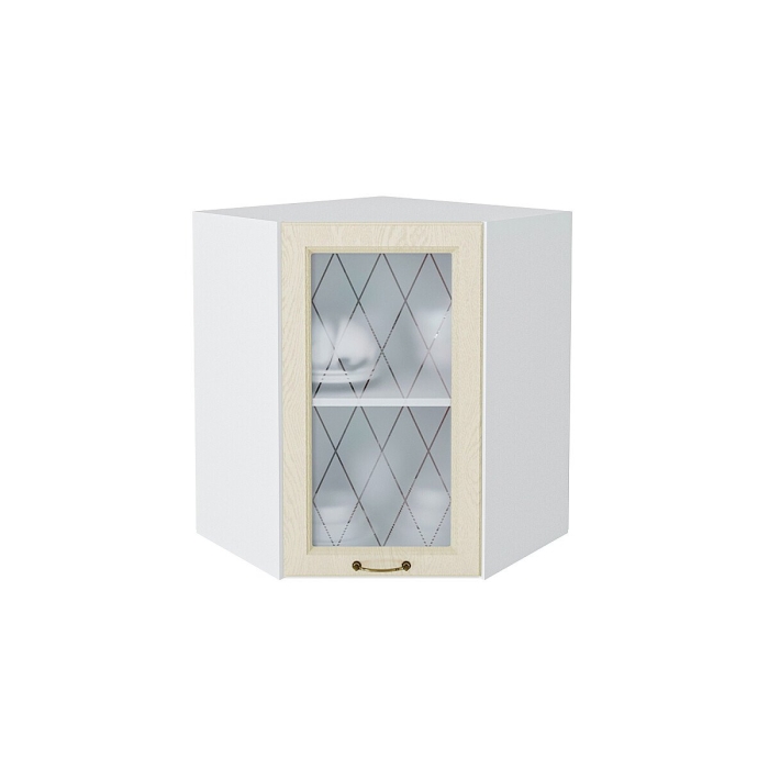 Шкаф верхний угловой остекленный Ницца