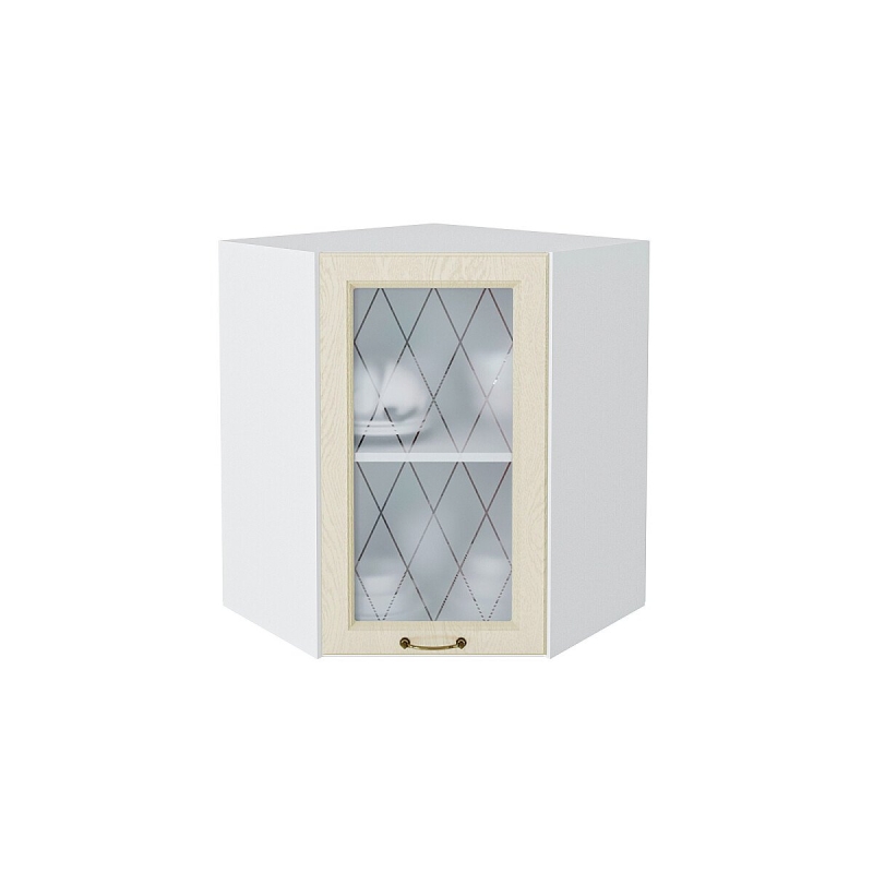 Шкаф верхний угловой остекленный Ницца