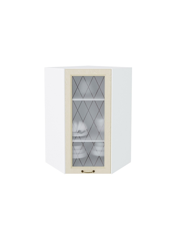 Шкаф верхний угловой остекленный Ницца