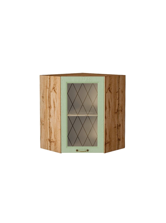 Шкаф верхний угловой остекленный Ницца