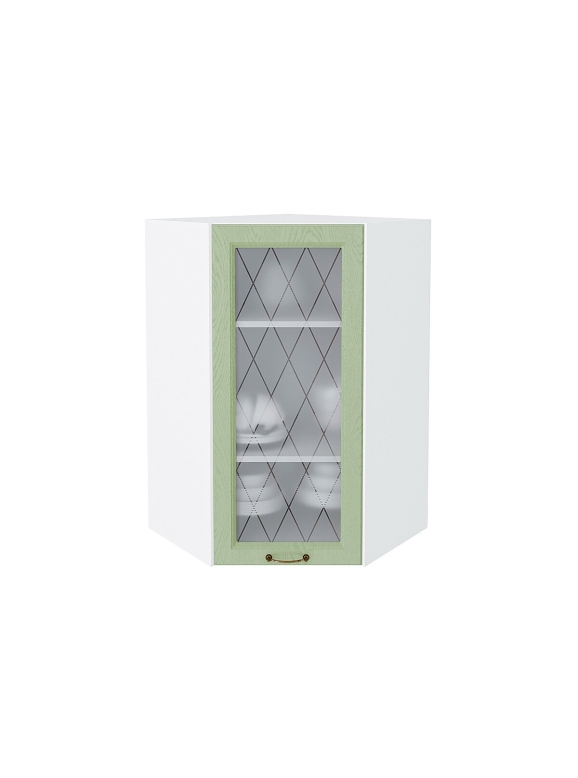 Шкаф верхний угловой остекленный Ницца