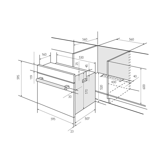 Электрический духовой шкаф EDM 042 BL