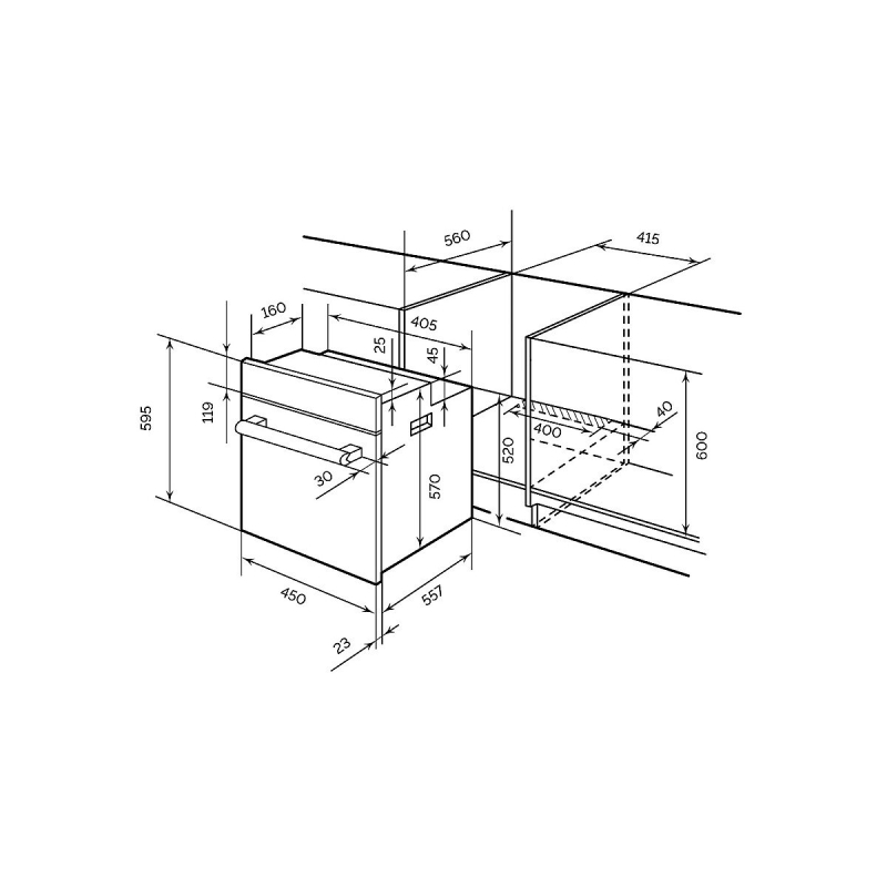 Электрический духовой шкаф EDM 4570 WH