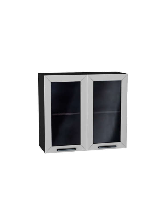 Шкаф верхний с 2-мя остекленными дверцами Глетчер