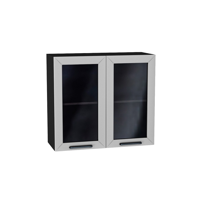 Шкаф верхний с 2-мя остекленными дверцами Глетчер