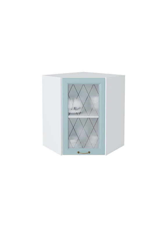 Шкаф верхний угловой остекленный Ницца