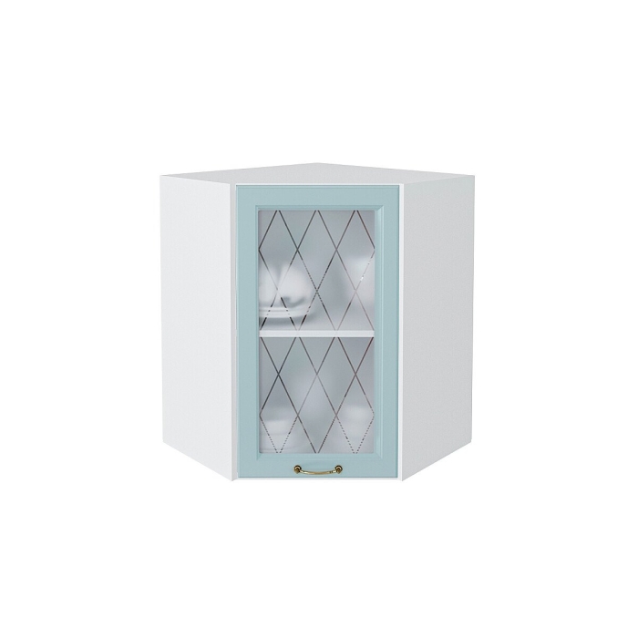 Шкаф верхний угловой остекленный Ницца