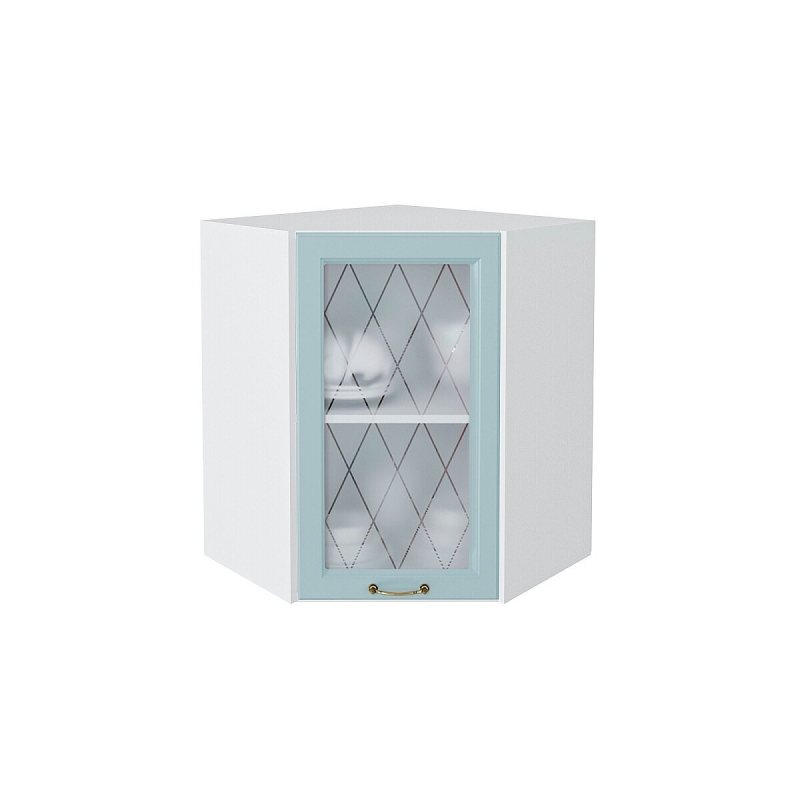 Шкаф верхний угловой остекленный Ницца