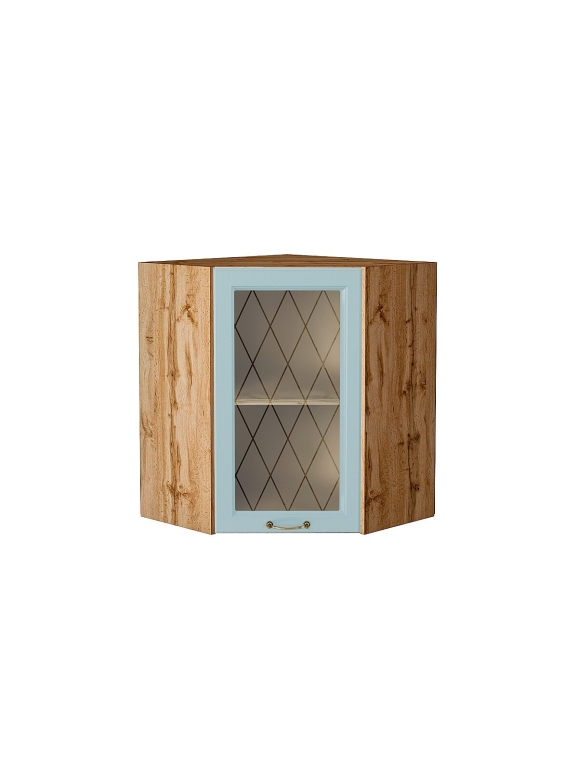 Шкаф верхний угловой остекленный Ницца