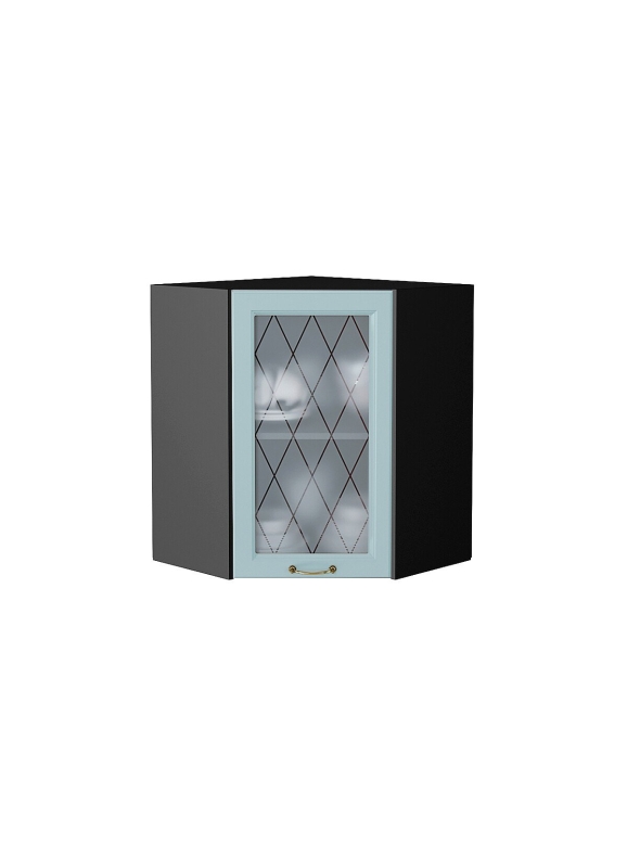 Шкаф верхний угловой остекленный Ницца