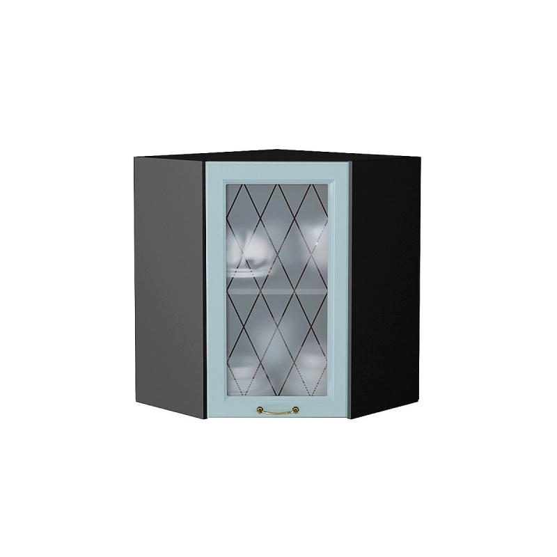 Шкаф верхний угловой остекленный Ницца