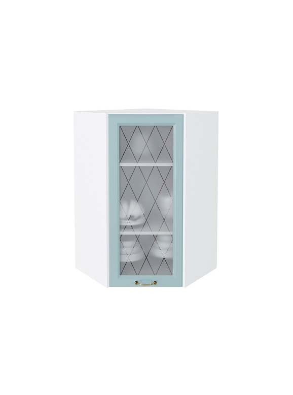 Шкаф верхний угловой остекленный Ницца