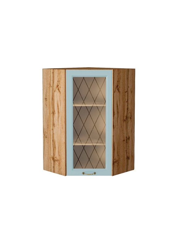 Шкаф верхний угловой остекленный Ницца