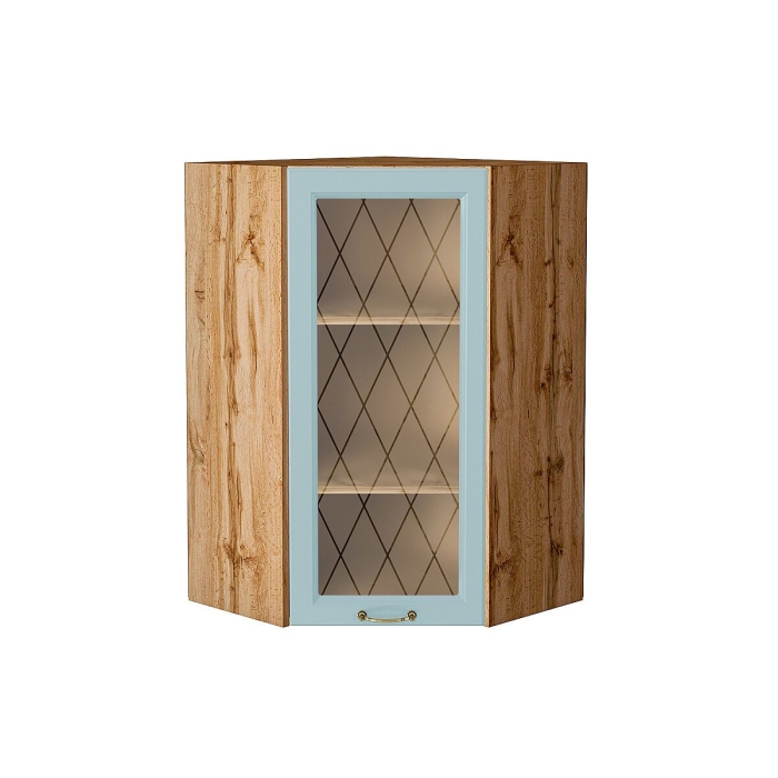 Шкаф верхний угловой остекленный Ницца