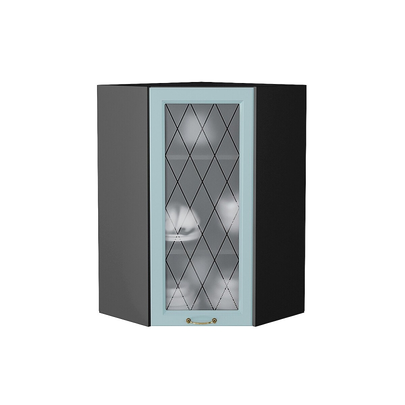 Шкаф верхний угловой остекленный Ницца