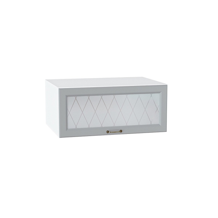 Шкаф верхний горизонтальный остекленный глубокий Ницца