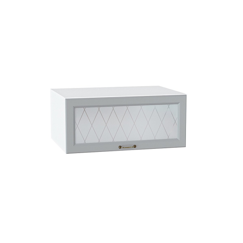 Шкаф верхний горизонтальный остекленный глубокий Ницца