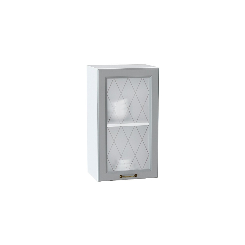 Шкаф верхний с 1-ой остекленной дверцей Ницца